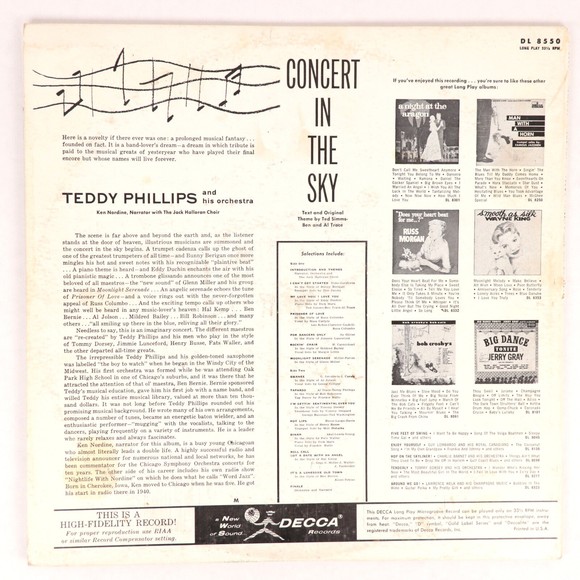 Ken Nordine – Concert In The Sky - Teddy Phillips And His Orchestra 12" Vinyl LP - Picture 4 of 10
